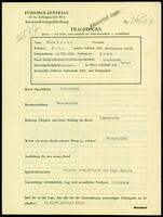 Applicant: Baron, Klara; born 14.7.1896 in Vienna (Austria); divorced.