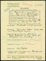Applicant: Hammerschlag, Alfred; born 24.10.1886 in Česká Lípa (Czech Republic); married.