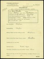 Applicant: Fischer, Josef; born 23.8.1880 in Bratislava (Slovakia); married.