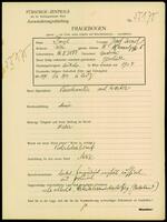 Applicant: Imich, Josef; born 16.2.1883 in Częstochowa (Poland); divorced.