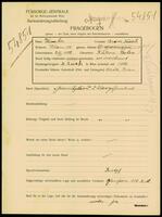 Applicant: Zomber, Aron Noech; born 20.9.1882 in Kutno (Poland); widowed.