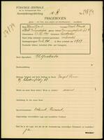 Applicant: Wosnitza, Israel David; born 23.12.1891 in Częstochowa (Poland); married.