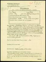 Applicant: Popper, Viktor; born 6.2.1888 in Vienna (Austria); single.