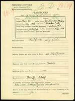 Applicant: Rosenbaum, Hersch; born 13.12.1877 in Woloska Vies; married.