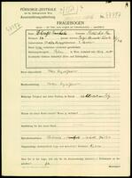 Applicant: Schrage, Rachela; born 30.10.1883 in Zborow (Ukraine); single.