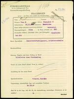 Applicant: Fischmann, David; born 20.12.1891 in Częstochowa (Poland); married.