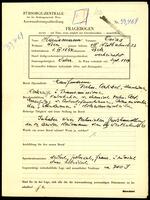 Applicant: Hausmann, Osias; born 1.4.1894 in Belz (Ukraine); married.