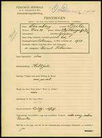 Applicant: Feinberg, Beila; born [15.3.1870] in Yurburg (Lithuania); single.