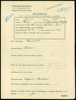 Applicant: Choment, Josefine; born 14.10.1882 in Nitra (Slovakia); widowed.