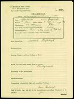 Applicant: Uffenheimer, Margarete; born 8.7.1898 in Vienna (Austria); single.