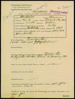 Applicant: Krakaner, Hermann; born 4.10.1891 in Zalozce (Ukraine); single.