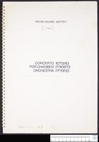 Concerto for chamber orchestra (manuscript photocopy) / Rachel Galinne.