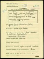 Applicant: Weihs, Johann; born 18.11.1893 in Znojmo (Czech Republic); single.