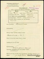 Applicant: Roller, Max; born 29.4.1882 in Nadvirna (Ukraine); married.