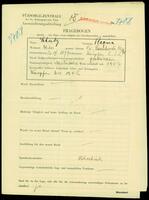 Applicant: Schulz, Regina; born 26.9.1879 in Stampfen, C.S.R.; divorced.