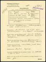 Applicant: Frank, Oskar; born 20.1.1907 in Sankt Pölten (Austria); single.