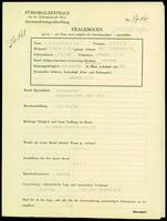 Applicant: Baumgarten, Berta; born 2.3.1881 in Lobositz (Czech Republic); widowed.