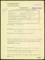Applicant: Engelstein, Manfred; born 31.12.1897 in Stanislau (Ukraine); single.