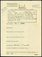 Applicant: Jelin, Israel; born 23.1.1888 in Zduńska Wola (Poland); married.
