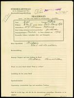 Applicant: Arfd, Hilda; born 28.4.1885 in Kattowitz; divorced.