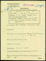 Applicant: Rosenberg, Moses; born 15.3.1900 in Sanok (Poland); single.