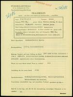 Applicant: Baumann, Isidor; born 13.10.1872 in Zawalow (Poland); married.