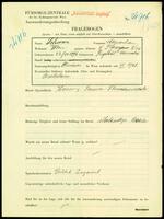 Applicant: Schwarz, Menachem; born 22.6.1896 in Szigethul, Marmoller (Romania); married.