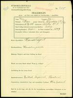 Applicant: Weiss, Jaques; born 11.3.1885 in Nitra (Slovakia); single.