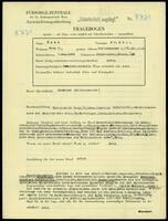 Applicant: Haas, Paul; born 7.8.1896 in Jungbunzlau (Czech Republic); single.