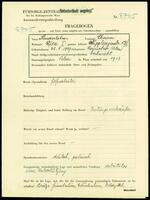 Applicant: Kinderlehrer, Chaim; born 22.8.1887 in Roz︠h︡ni︠a︡tiv (Ukraine); married.