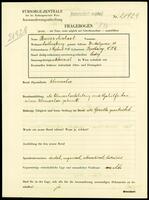 Applicant: Breuer, Michael; born 3.9.1916 in Topol̕čany (Slovakia); single.
