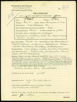 Applicant: Fasal, Hans; born 16.5.1903 in Vienna (Austria); single.