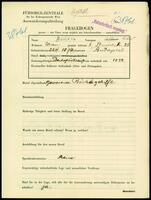 Applicant: Bruckner, Albert; born 25.6.1874 in Budapest (Hungary); married.