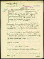 Applicant: Kohn, Kalmann; born 29.10.1893 in Vác (Hungary); married.