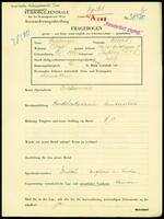 Applicant: Weinberger, Albert; born 9.2.1906 in Bratislava (Slovakia); single.