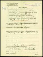 Applicant: Markus, Willy; born 25.4.1888 in Dresden (Germany); married.