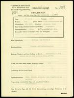 Applicant: Stern, Jakob; born 5.1.1898 in Chrzanow (Poland); married.