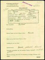 Applicant: Elsner, Friedrich; born 27.1.1888 in Zabrzeg (Poland); married.