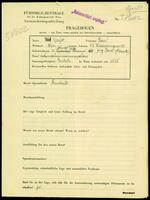 Applicant: Spiegler, Rosa; born 10.1.1867 in Uherský Brod (Czech Republic); widowed.