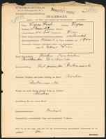 Applicant: Raab, Wilhelm; born 11.3.1900 in Vienna (Austria); married.