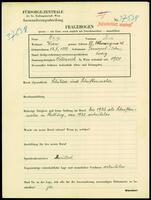 Applicant: Rapp, Leiser; born 13.5.1889 in Tarnopol (Ukraine); single.