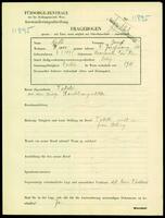 Applicant: Roth, Josef; born 6.1.1891 in Chernivt︠s︡i (Ukraine); single.