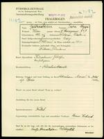 Applicant: Goldenstein, Sosia Rywa; born 15.8.1883 in Dubăsari (Moldova); single.