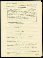 Applicant: Jakobowicz, Lemel; born 29.9.1888 in Rymanów (Poland); married.