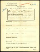 Applicant: Weltsch, Robert; born 9.7.1924 in Vienna (Austria); single.