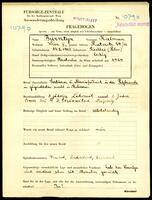 Applicant: Bursztyn, Kalman; born 14.8.1902 in Siedlce (Poland); single.