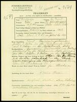 Applicant: Thieberger, Ernst; born 10.4.1903 in Ostrava (Czech Republic); single.