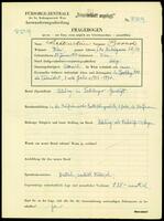 Applicant: Richtenstein, Baruch; born 25.1.1918 in Vienna (Austria); single.