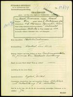 Applicant: Friedmann, Israel; born 15.11.1907 in Rymanow (Poland); married.
