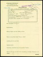 Applicant: Krämer, Israel Hersch; born 5.3.1886 in Uhnow (Poland); widowed.